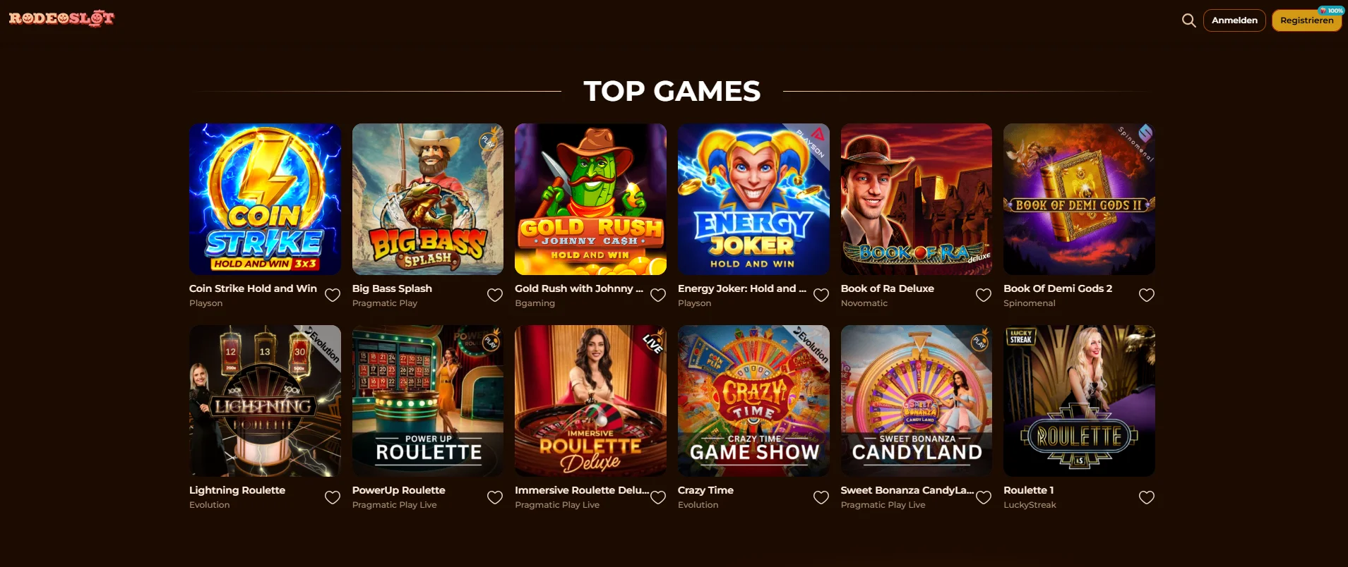 Rodeoslot Casino Übersicht